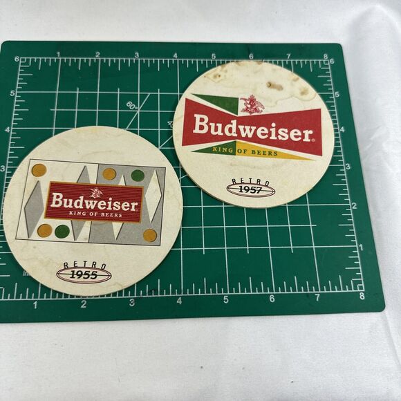 Beer Coaster ~ Anheuser-Busch BUDWEISER King ~ Retro 1955 & 1957 ~ St Louis, MO‎ - Picture 5 of 5